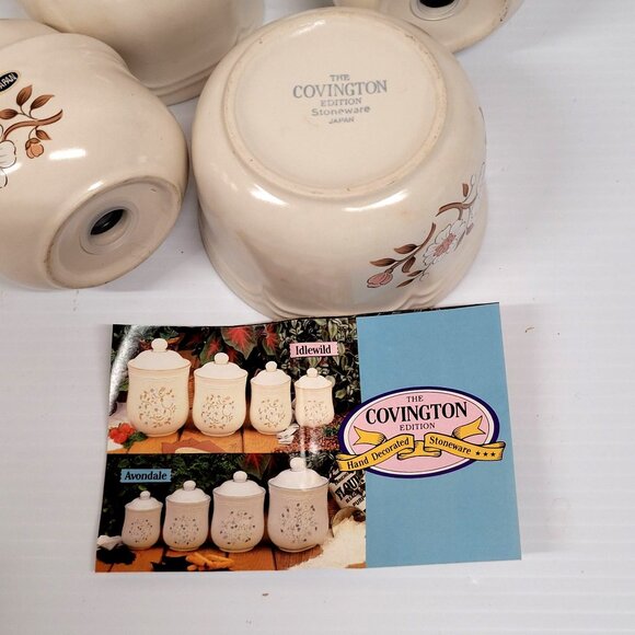 The Covington Edition Idlewild S & P Creamer Covered Stoneware Sugar Dish Japan - Picture 9 of 9
